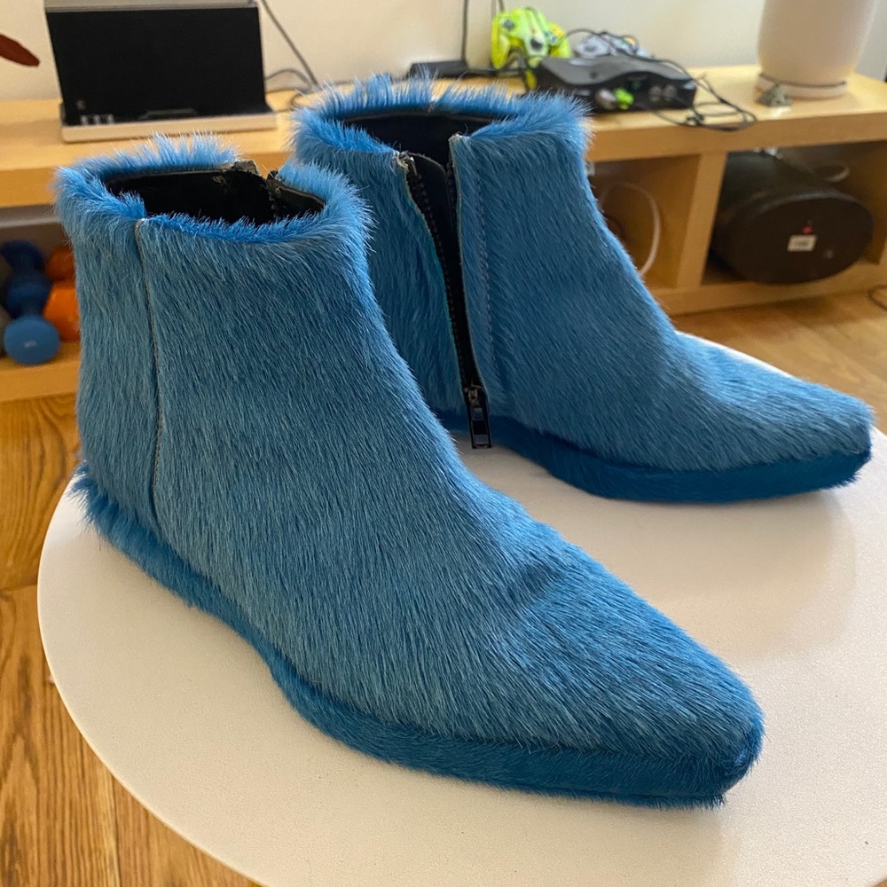 Alyx Blue Pony-style Calfskin Ankle Boots